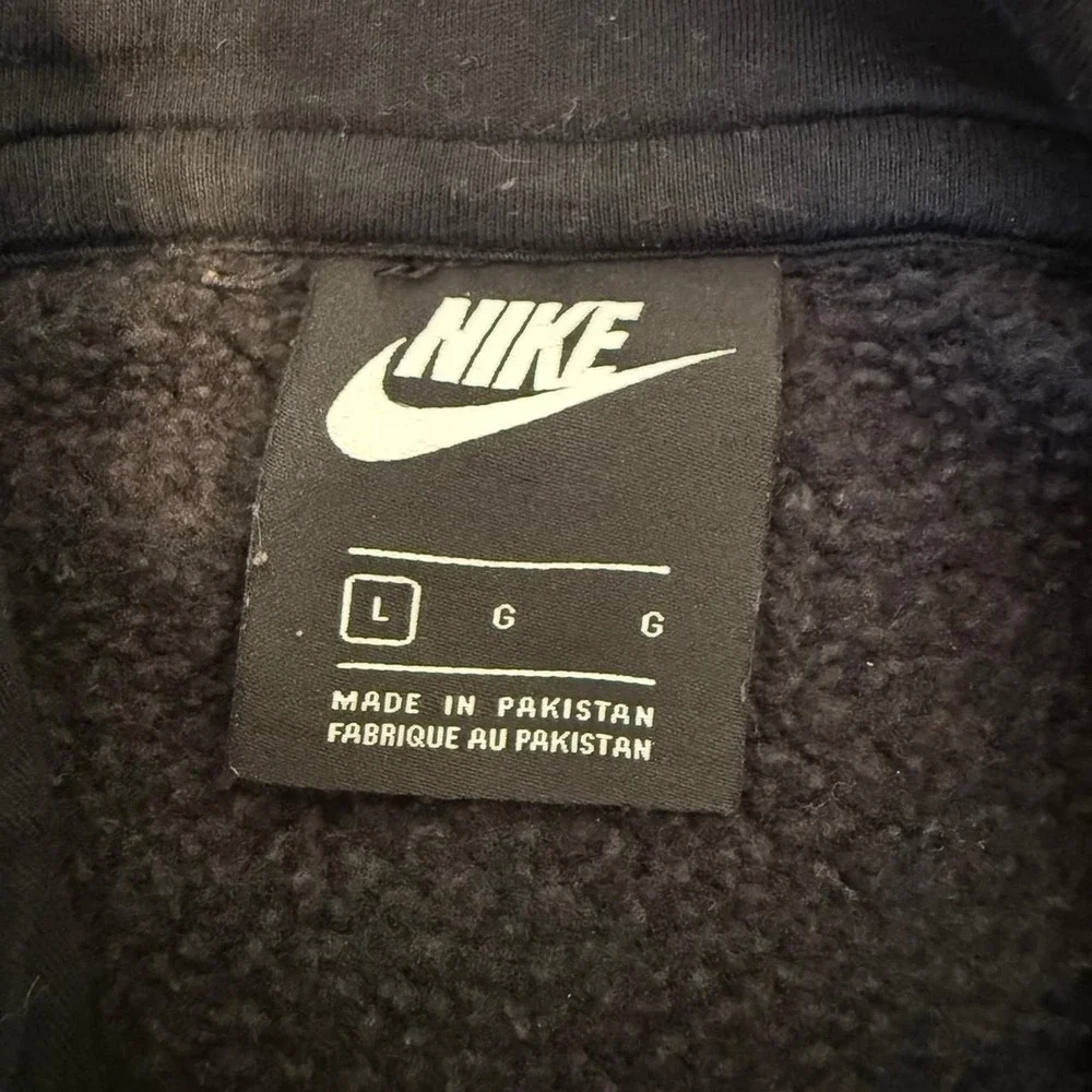 Nike‎ Just Do It Pullover Hoodie Black Multicolor Box Logo Mens Large